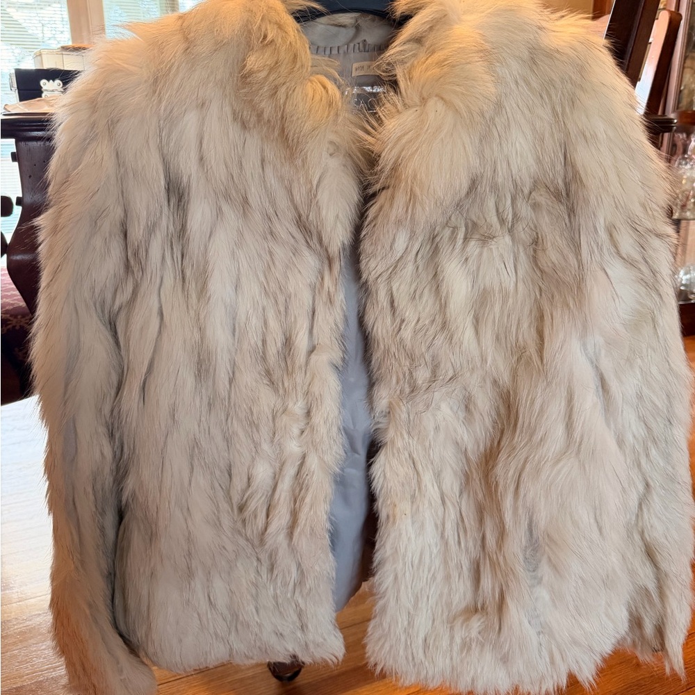 Fox Cream Fur Jacket - Light Beige